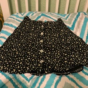 Black skirt button up